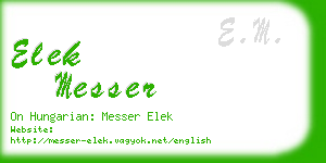 elek messer business card